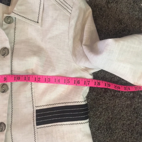 Anne Carson Petite Jacket Sz M Beige and Black - Picture 10 of 14